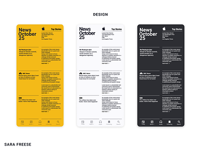 News App UI Design app branding design illustration logo typography ui ux