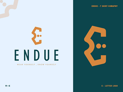 ENDUE - T Shirt Company Logo - E letter Logo