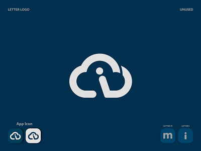 mi Letter + Cloud Logo Design Concept app icon brand identity branding cloud app cloud logo digital illustration letter logo logo mark mi letter logo minimalist logo modern software tech logo