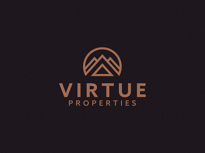 Virtue Properties - Real Estate Logo app brand identity brand mark corporate branding corporate identity flat logo icon logo logo design logo mark logodesign minimalist logo properties real estate logo virtue