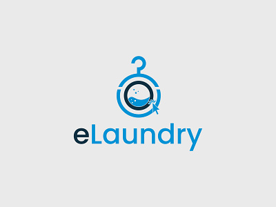 eLaundry Logo Design