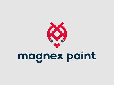 MagneX Point Logo Concept a b c d e f g h i j k l m n brand identity clean electrick field flat logo letter logo letter x location logo mark magnet minimalist logo modern monogram point logo square symbol x logo