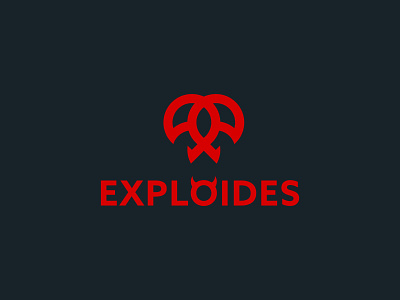 EXOLIDES - Gaming Logo a b c d e f g h i j k l m n bomb brand identity clan esports explosion flat logo gaming gaming logo icon illustration letter logo logo mark monogram pubg symbol unique