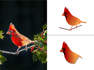 Northern Cardinal - Bird Logo