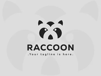 Minimal Raccoon a b c d e f g h i j k l m n animal app brand identity branding flat logo gaming icon illustration jungle logo mark minimal minimalist logo modern monogram raccoon simple unique vector wildlife