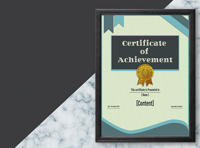Digital and printable certificate with mockup certificate design digitalart mockup printable art