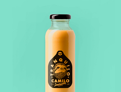 Tranquilo Camilo bottle 2021 bottle label illustration lemonade sloth sloths tag