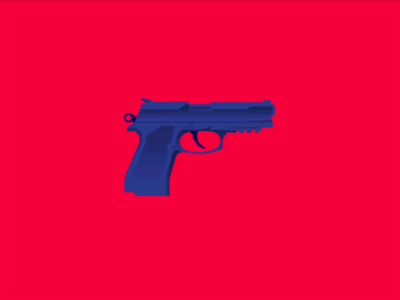 Gun Animation Slow Motion 9mm animation gun handgun illustrator vector after effects