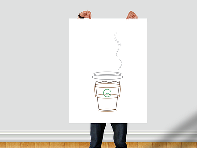 Poster Day 13: Feels Like Monday coffee design illustration line monday poster starbucks