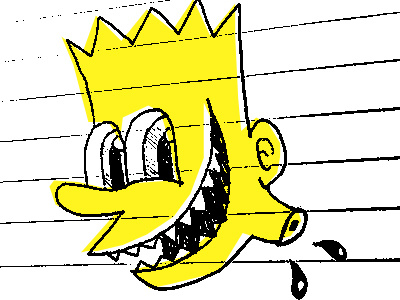 Bart Crimpson bart character drawing illustration simpson