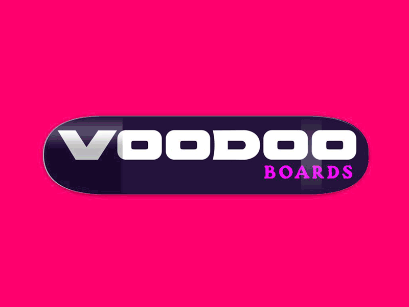 Voodoo Boards Alternate Identity Typography custom design logo skate type typography
