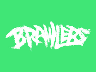 BRAWLERS brush digital hand lettering rough