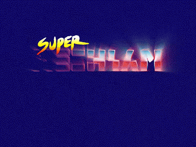 Super Mechian Brawlers Intro after effects animation chrome lettering logo retro type vector