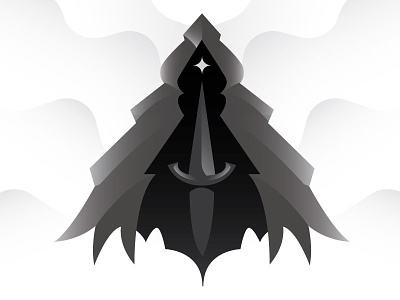 Cloak & Dagger cloak dagger design illustration knife logo monochrome wraith