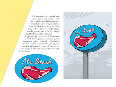 Mr Steak illustration typography vector