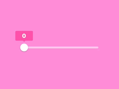 Bouncy Slider Label animation interaction origami slider ui