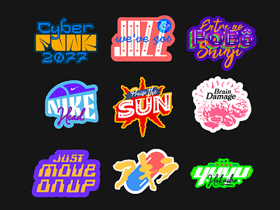 Random Stickers | Volume 1 colorful graphic design illustration logo tipografia typographic typography design