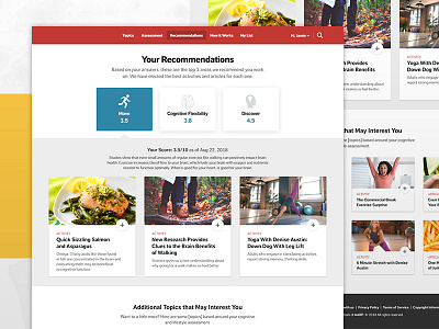 Recommendations Landing page