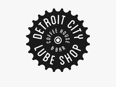 Detroit City Lube Shop branding design flat logo minimal packaging