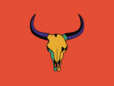 Steer Skull art artanddesign branding color design flat graphic design illustration logo minimal minimalistdesign modern modernart skull tattoo thicklines