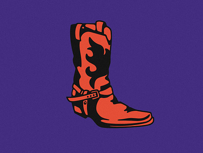 Cowboy Boot art art and design boot branding colors cowboy boot design flat graphic design illustration logo logo design minimal modern modern art noise tattoo tattoo ideas thick lines western