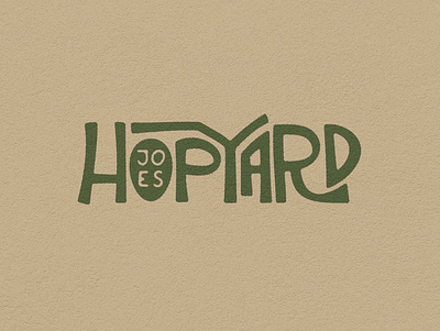 Secondary Logo for Joe's Hopyard art art and design beer brand design branding color design flat handmade hops illustration logo logo inspiration logos minimal mockup modern texture typography