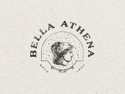 Logo for Bella Athena Olive Oil adobe art art and design design distressed distressed unrest handmade illustration logo logo design minimal modern vintage