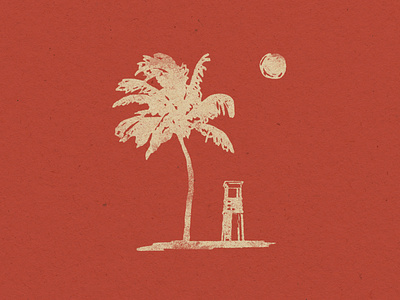 Summer Nights art artwork beach design design inspiration illustration logo minimal modern palm palm tree sun
