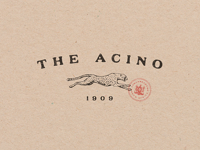 The Acino Hotel art brand identity branding cheetah colors design distressed handmade illustration logo logo inspiration minimal modern packaging vintage