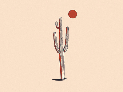 Saguaro art branding desert design illustration logo minimal modern saguaro southwest western art