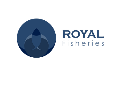 [Brand Logo] Royal Fisheries branding design flat icon illustration logo minimal ui ux vector