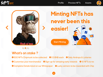 NFT mint - Landing Page