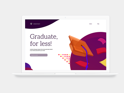 Landing page for GradStreet branding ui web web design