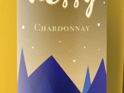 Chard Med Yellow branding illustration label wine