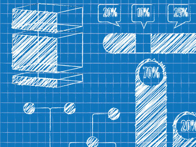 Free Vector Blueprint Infographics