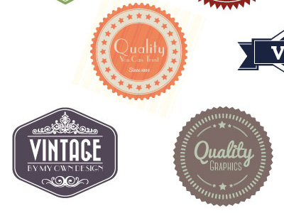 Vintage Badges Wdf badges free retro vector vintage