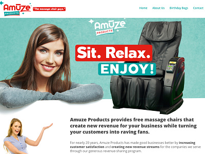 Amuze Products web design wordpress