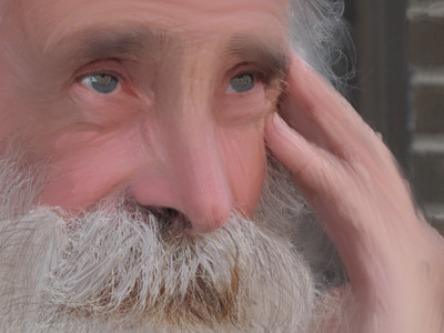 Digital Painting Portrait - Father Time digital painting photoshop