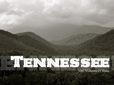 Tennessee states tennessee typography