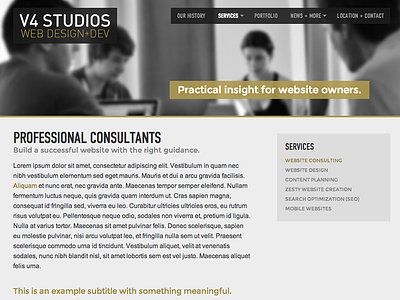 New V4 Website bw gold redesign responsive services transparency