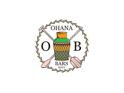 Ohana Bars bars logo bottle logo brand identity branding graphicdesign illustration logo design logo design branding logo designer logo maker ohana logo wine logo