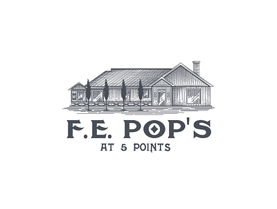 FE Pops brand identity branding building logo graphicdesign house logo illustration logo design logo design branding logo designer logo maker vintage logo