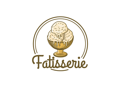 Fatisserie brand identity branding graphicdesign ice cream logo illustration logo design logo design branding logo designer logo maker scope ice cream logo vintage logo