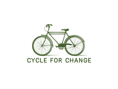 Cycle For Change bicycle logo brand identity branding cycle logo graphicdesign illustration logo design logo design branding logo designer logo maker vintage logo