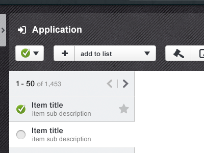 Application menu system app clean dark dropdown left list menu toggle tool ui ux