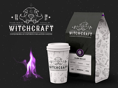 Witchcraft Coffee advertisement branding design graphic design illustration logo packaging typography vector