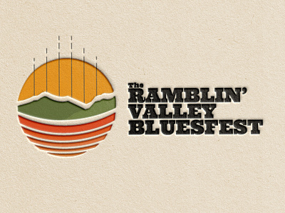 Festival Logo - Ramblin' Valley Bluesfest branding design event eventdesign festival festivaldesign graphic design illustrator logo typography