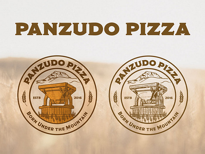 Panzudo Pizza Logo branding design graphic design illustration logo typography vector