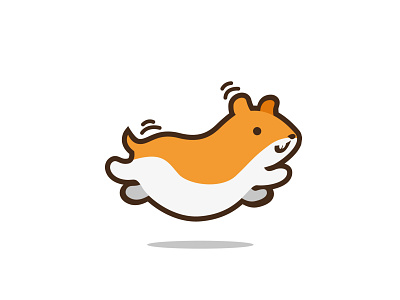 Running Hamster Character Design branding character character design design flat hamster illustration