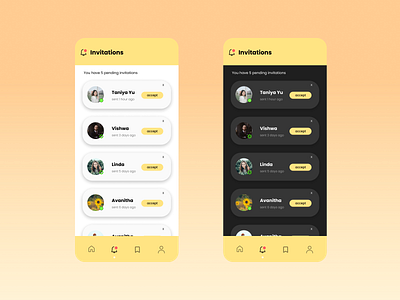 Day078 078 100 days ui challenge dailyui day78 design pending invitation ui ui design user interface